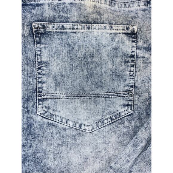 Southpole Vtg Y2K Loose Stretch Baggy Jean 44x32 Blue Distressed Acidwashed - Picture 4 of 8
